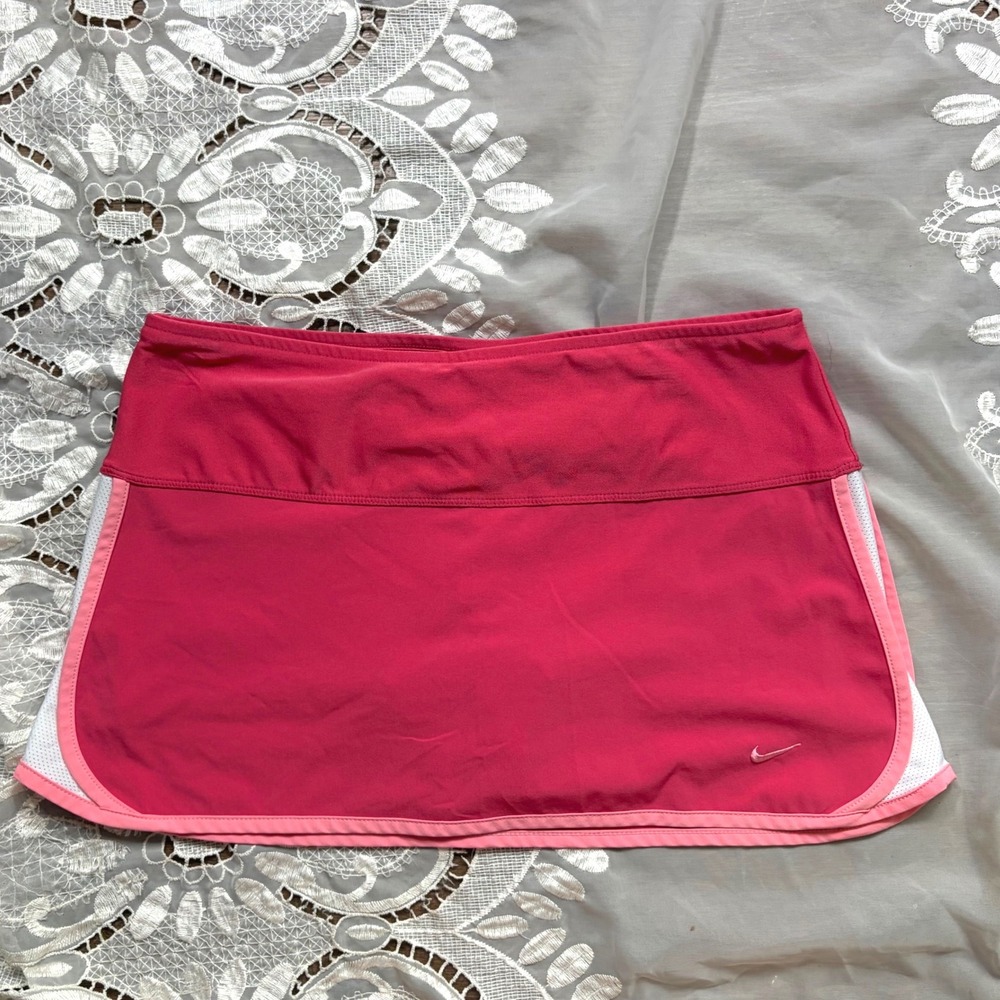 Y2K Workout Vintage Nike Fit Dry Pink Tennis Skort Athletic Skirt Mesh Insets S